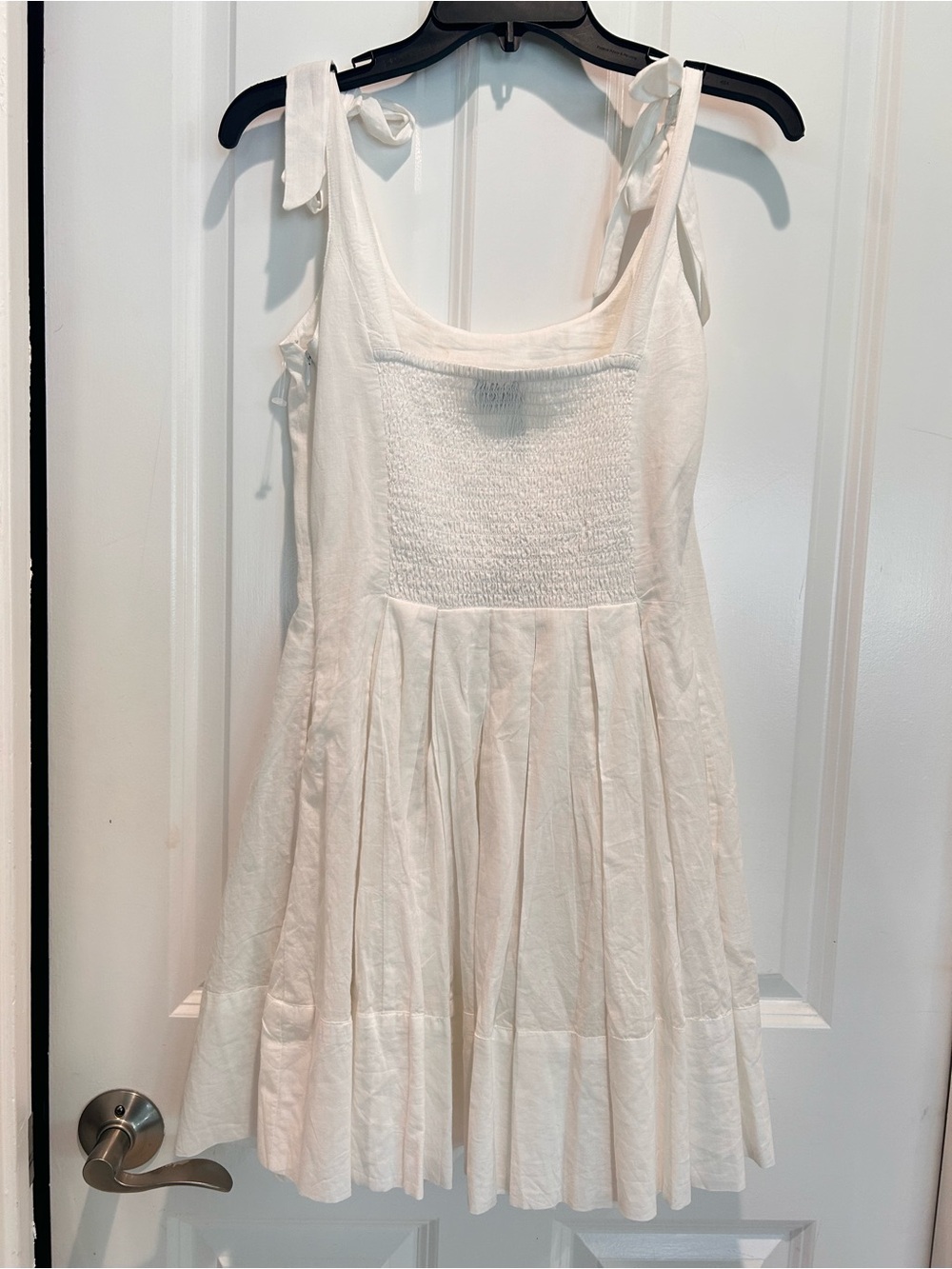 New Beach Riot White Tie Strap Fit & Flare Mini Dress Women’s Summer Resort - Picture 6 of 9